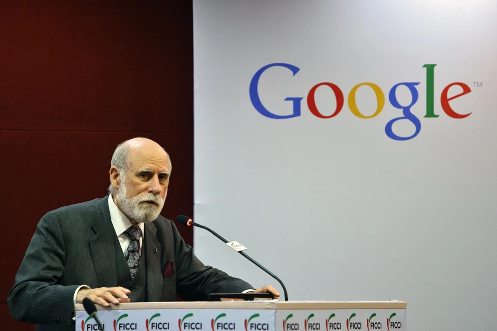 Vint Cerf, "cha đẻ" của mạng Internet. (Ảnh: AFP)