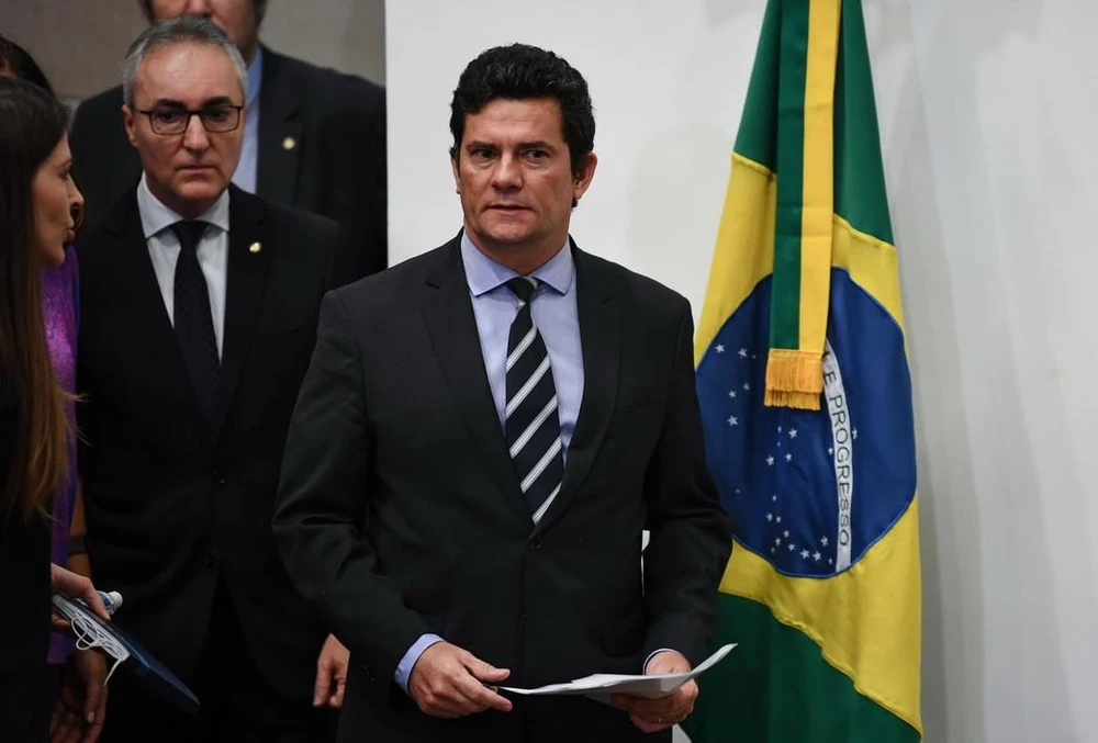 Bộ trưởng Tư pháp Brazil Sergio Moro thông báo từ chức. (Nguồn: AFP)