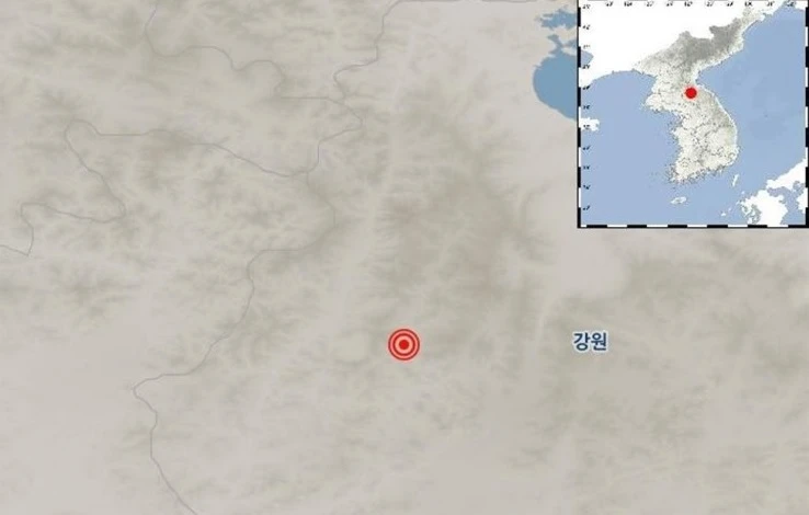 Xảy ra động đất có độ lớn 3,8 độ Richter tại miền Đông Triều Tiên