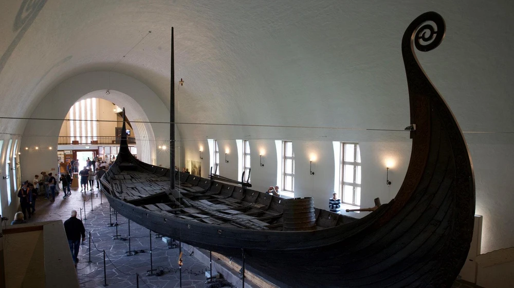 Một con tàu của người Viking được trưng bày tại bảo tàng ở Oslo, Na Uy. (Nguồn: Getty Images)