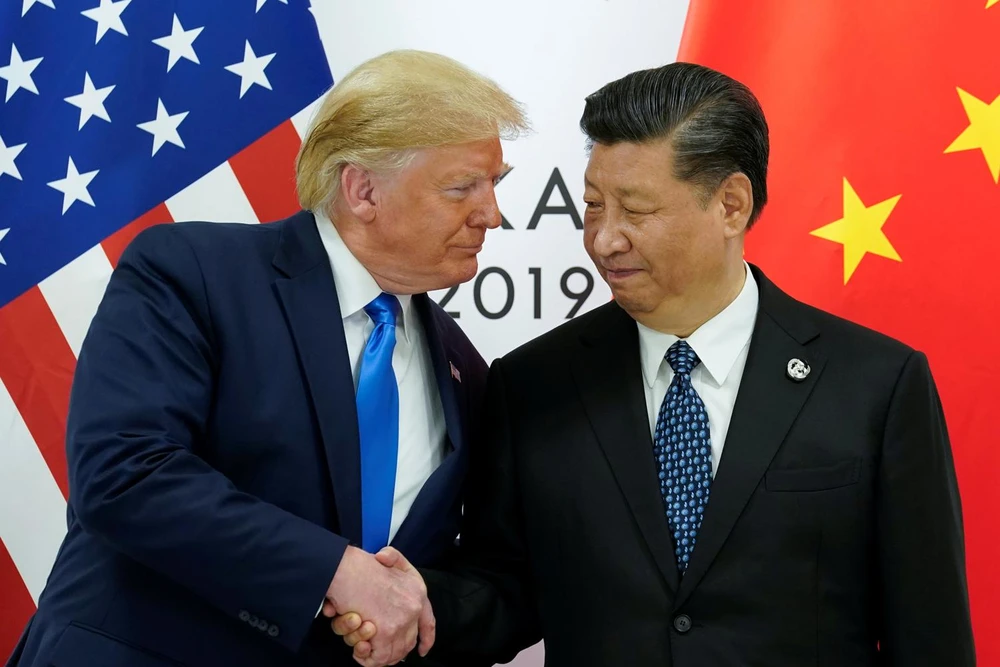 Tổng thống Mỹ Donald Trump và Chủ tịch Trung Quốc Tập Cận Bình tại cuộc gặp song phương bên lề Hội nghị thượng đỉnh G20 ở Osaka, Nhật Bản. (Nguồn: Reuters)