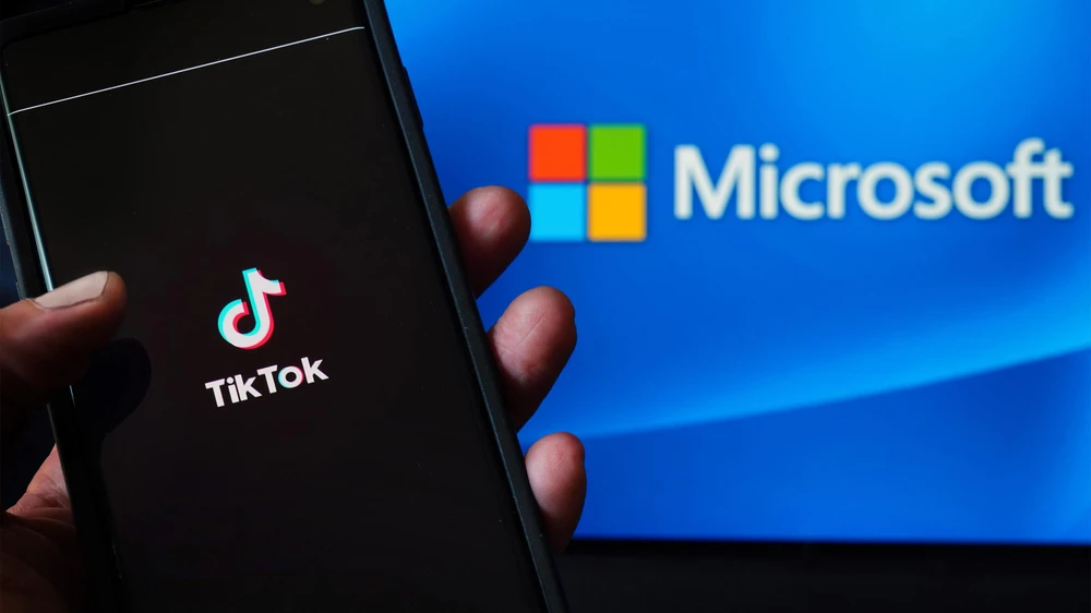 Chỉ số công nghệ Nasdaq Composite tăng lên mức kỷ lục trước thông tin Microsoft có thể mua lại TikTok của Trung Quốc. (Nguồn: Getty Images)