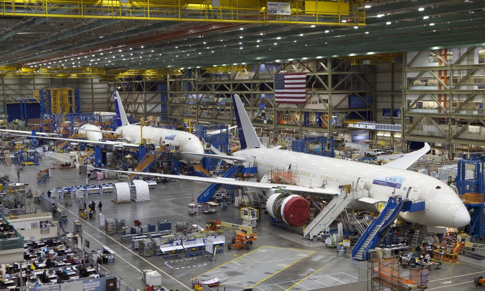 Nhà máy sản xuất dòng máy bay Boeing 787 Dreamliner. (Nguồn: Getty Images)
