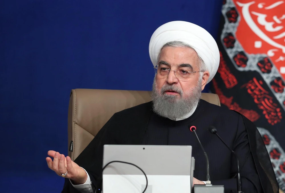 Tổng thống Iran Hassan Rouhani phát biểu tại cuộc họp nội các ở Tehran ngày 2/9/2020. (Ảnh: AFP/TTXVN)