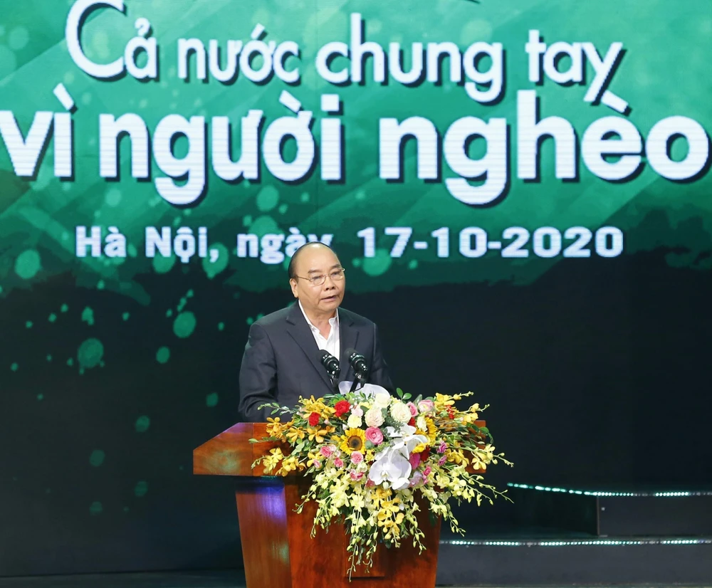 Thủ tướng Nguyễn Xuân Phúc phát biểu. (Ảnh: Doãn Tấn/TTXVN)
