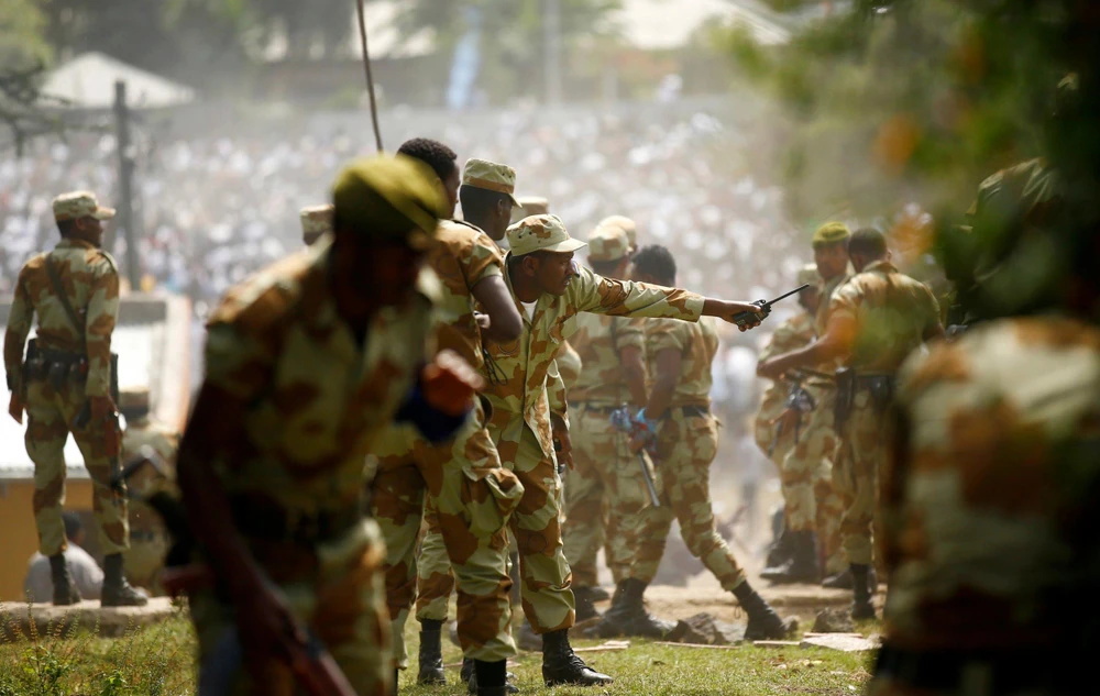 Lực lượng an ninh Ethiopia đột ngột rút khỏi khu vực trên trước khi vụ thảm sát xảy ra. (Nguồn: Reuters)