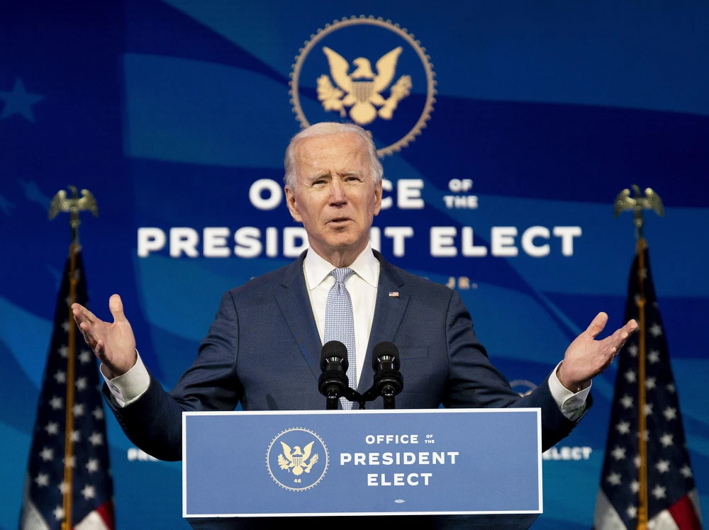 Tổng thống đắc cử Joe Biden phát biểu tại Wilmington, Delaware, Mỹ, ngày 6/1/2021. (Ảnh: AFP/TTXVN)