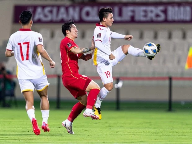 Đội tuyển Việt Nam chỉ thua sát nút 2-3 trước Trung Quốc ở lượt đi vòng loại thứ ba World Cup 2022. (Ảnh: Getty Images)