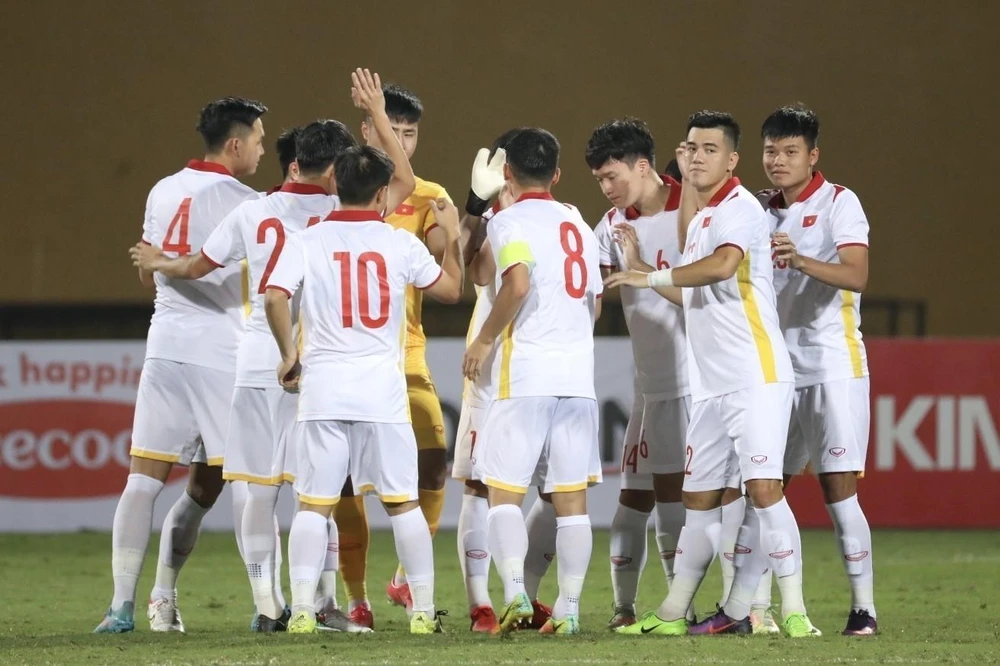Đội U23 Việt Nam quyết tâm bảo vệ tấm huy chương vàng SEA Games (Ảnh: Minh Quyết/TTXVN)