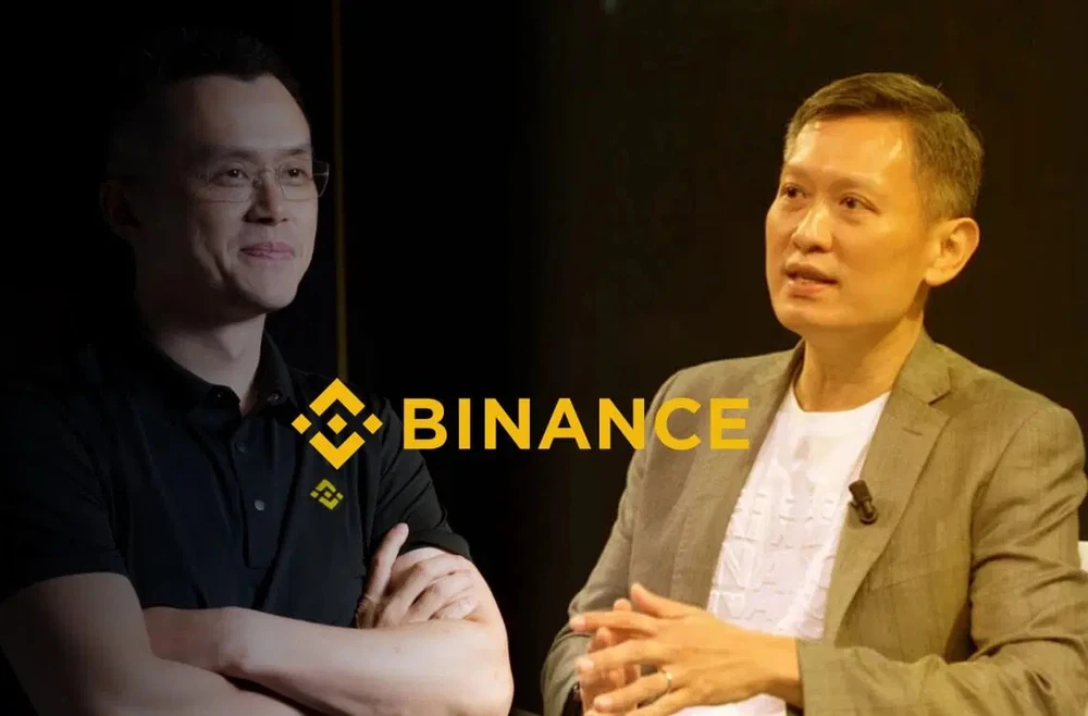 Ông Richard Teng (phải) sẽ thay thế ông Changpeng Zhao đảm nhiệm vai trò CEO Binance. (Nguồn: Watcher Guru)