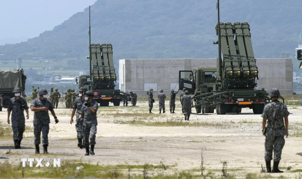 Hệ thống phòng thủ tên lửa trên đảo Ishigaki thuộc Okinawa, miền Nam Nhật Bản. (Ảnh: Kyodo/TTXVN)