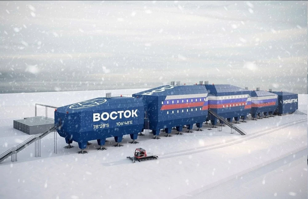 Trạm nghiên cứu mùa Đông Vostok của Nga tại Nam Cực. (Nguồn: Sputnik)