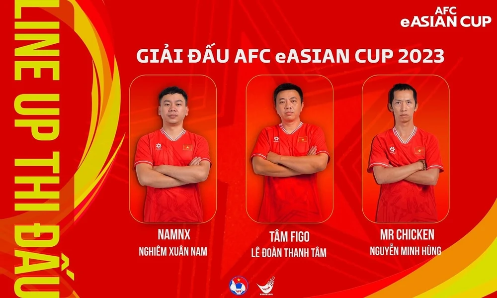 Ba vận động viên Đội tuyển eFootball Việt Nam. (Nguồn: VFF)