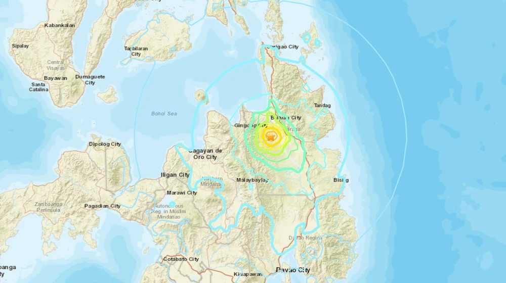 Ví trí xảy ra trận động đất ở Philppines. (Nguồn: USGS)