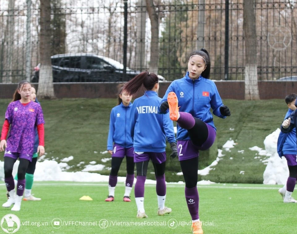 Đội tuyển U20 Nữ Việt Nam đã có buổi tập nhẹ để lấy lại trạng thái. (Nguồn: VFF)