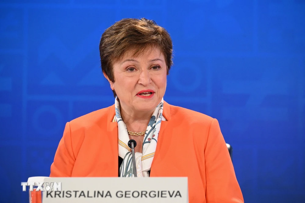Tổng giám đốc IMF Kristalina Georgieva sẽ tham dự Hội nghị Các bộ trưởng tài chính và thống đốc ngân hàng trung ương G20. (Ảnh: AFP/TTXVN)