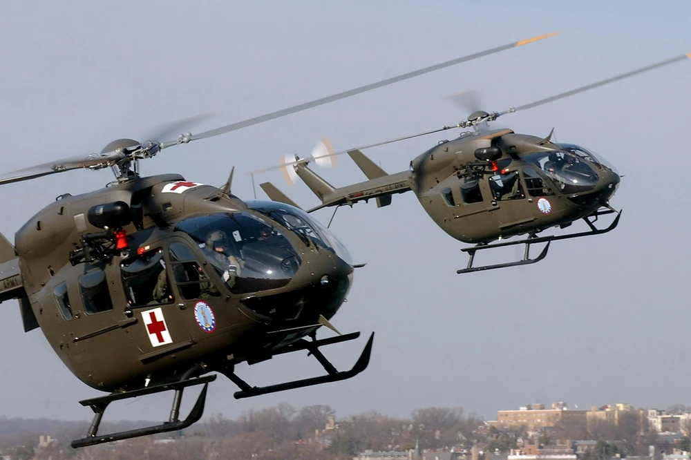 Trực thăng gặp nạn mang số hiệu UH-72 Lakota. (Nguồn: Defense Post)