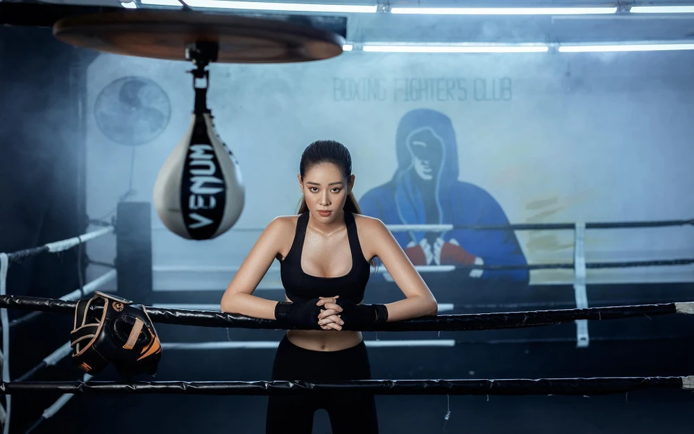 Khánh Vân vượt qua nỗi sợ bằng cách đi học boxing, học Muay Thái để tự bảo vệ bản thân mình.(Ảnh: Nguyễn Long/Vietnam+)