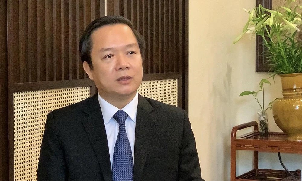 Chủ tịch Ủy ban nhân dân tỉnh Ninh Bình, ông Phạm Quang Ngọc. (Ảnh: Xuân Mai/Vietnam+)