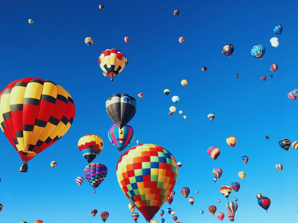 Du lịch khinh khí cầu ở Albuquerque, Mỹ. (Ảnh: Kyle Hinkson)