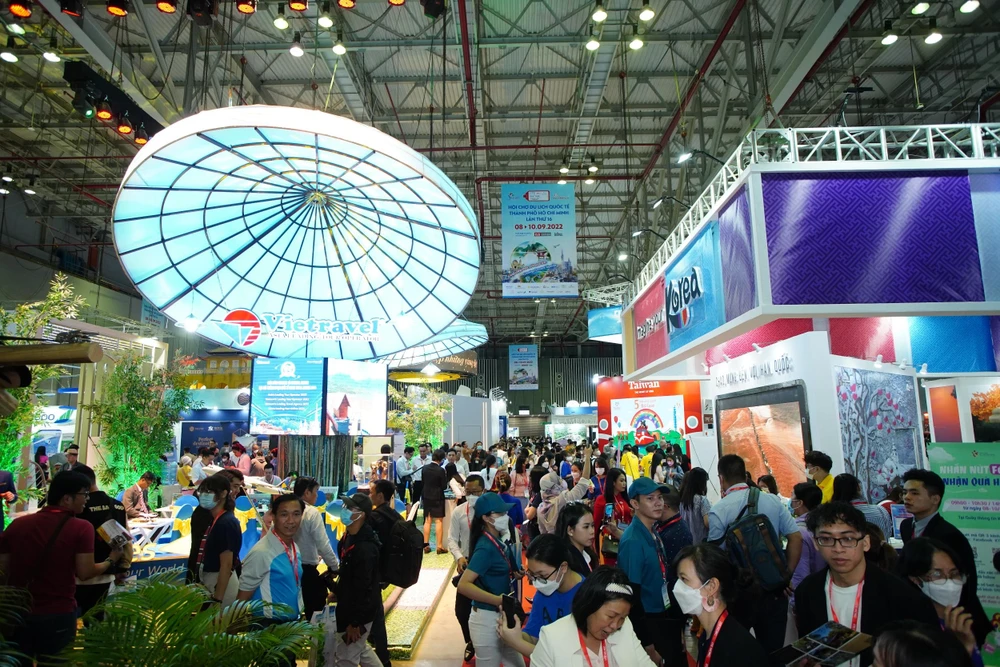 Không gian chưng bày tại Hội chợ Du lịch Quốc tế Thành phố Hồ Chí Minh năm trước. (Ảnh: BTC)