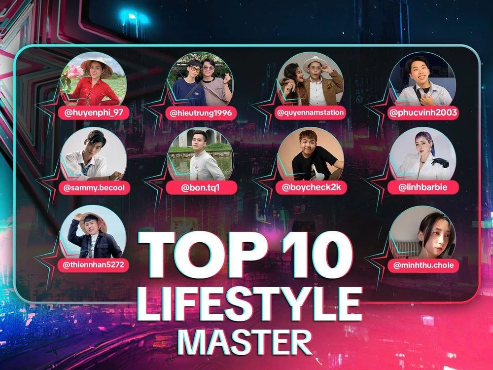 Top 10 Nhà Sáng tạo Nội dung Lifestyle Master. (Ảnh: BTC)