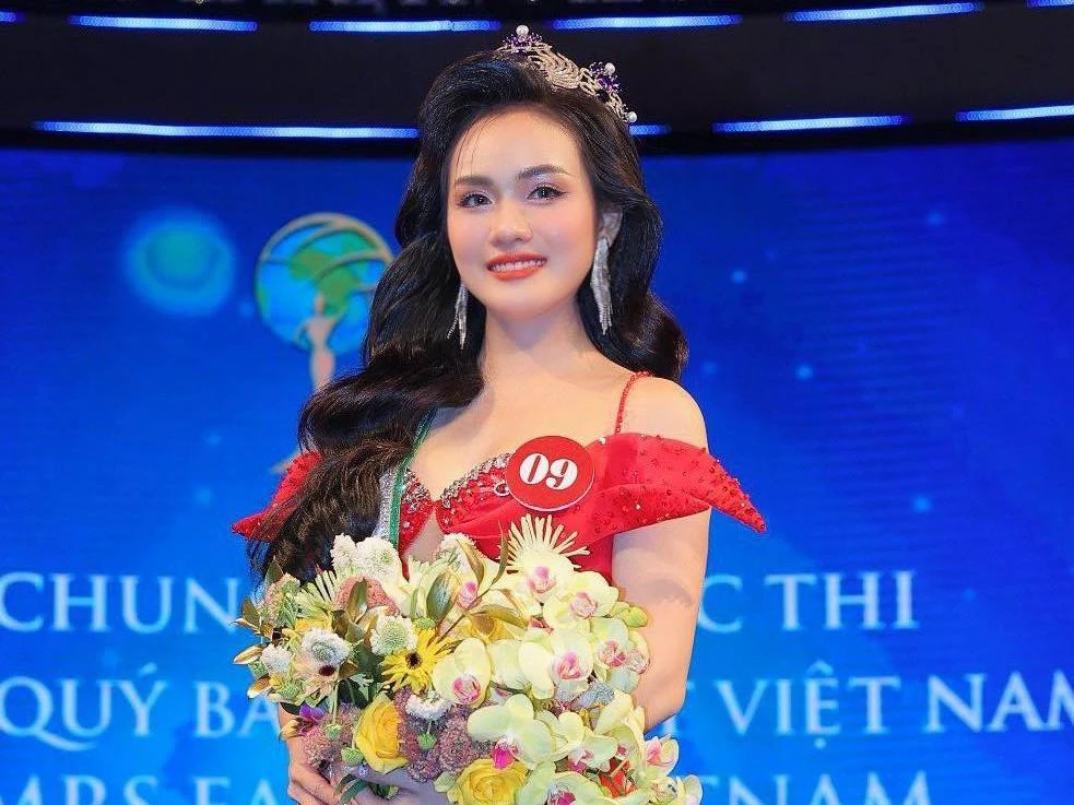 Hoa hậu Vũ Thị Hoa sẽ đại diện nhan sắc Việt tại Mrs Earth International 2024. (Ảnh: CTV/Vietnam+)