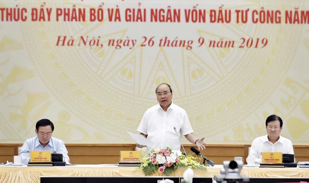 Thủ tướng Nguyễn Xuân Phúc phát biểu kết luận. (Ảnh: Thống Nhất/TTXVN)