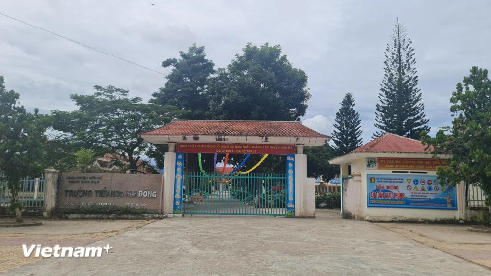 Trường Tiểu học Kim Đồng ở Đăk Hà, Kon Tum. (Ảnh: Cao Nguyên/Vietnam+)