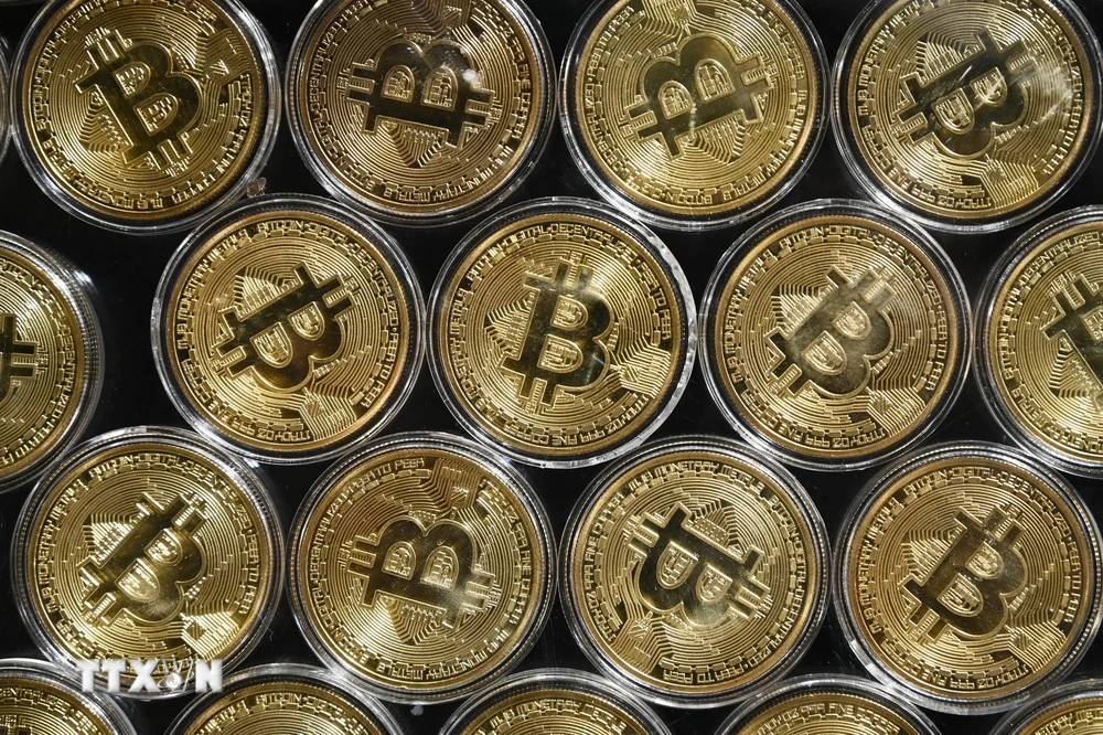 Đồng Bitcoin. (Ảnh: AFP/TTXVN)