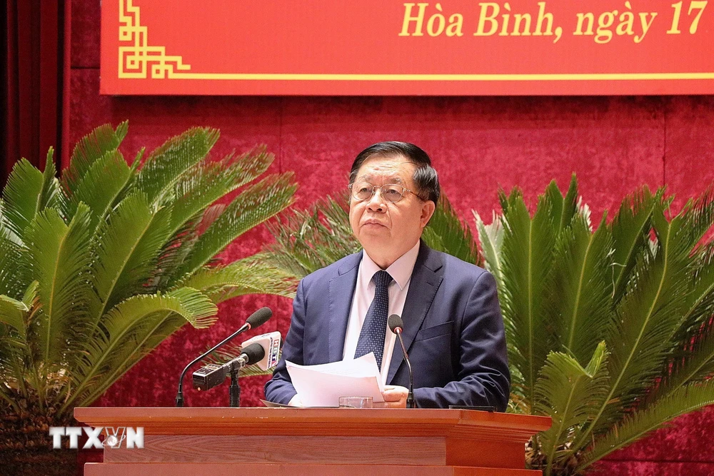 Ông Nguyễn Trọng Nghĩa phát biểu tại Hội nghị. (Ảnh: Thanh Hải/TTXVN)