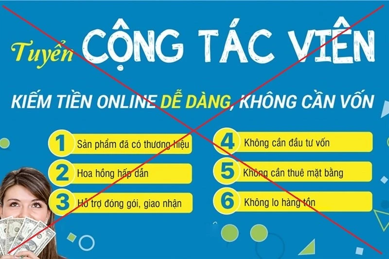 Người dân cần cẩn trọng trước các thông tin tuyển cộng tác viên làm việc online.