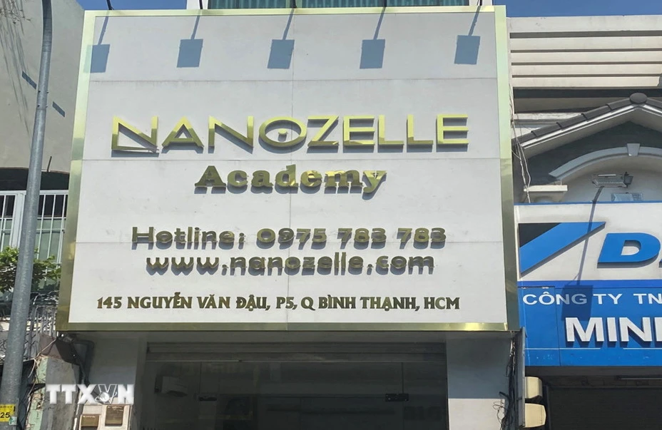 Cơ sở thẩm mỹ Nanozelle Academy. (Ảnh: Đinh Hằng/TTXVN)