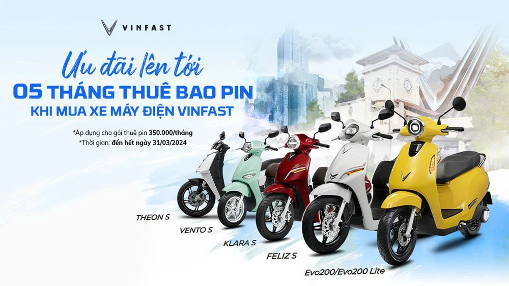 VinFast triển khai chương trình ưu đãi đặc biệt dành cho tất cả khách hàng mua xe máy điện trong tháng 3/2024. 