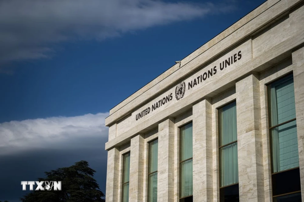 Tòa nhà trụ sở Liên hợp quốc tại Geneva, Thụy Sĩ. (Ảnh: AFP/TTXVN)