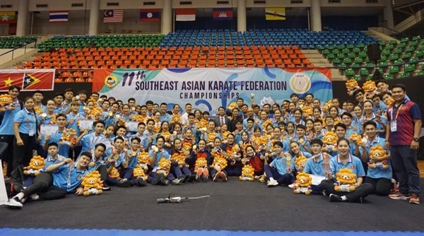 Các võ sỹ của Đội tuyển Karate Việt Nam. (Nguồn: Cục Thể dục Thể thao)