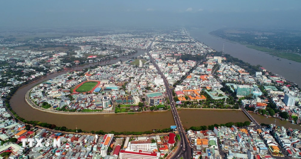 Một góc thành phố Long Xuyên, tỉnh An Giang. (Ảnh minh họa: Thanh Sang/TTXVN)