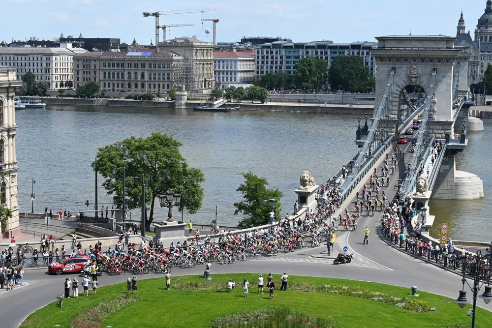 Một góc sông Danube đoạn chảy qua Budapest. (Nguồn: EPA)