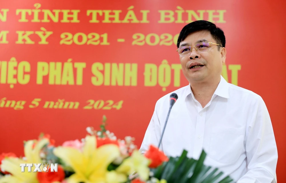 Phó Chủ tịch Ủy ban Nhân dân tỉnh Thái Bình Phạm Văn Nghiêm. (Ảnh: Thế Duyệt/TTXVN)