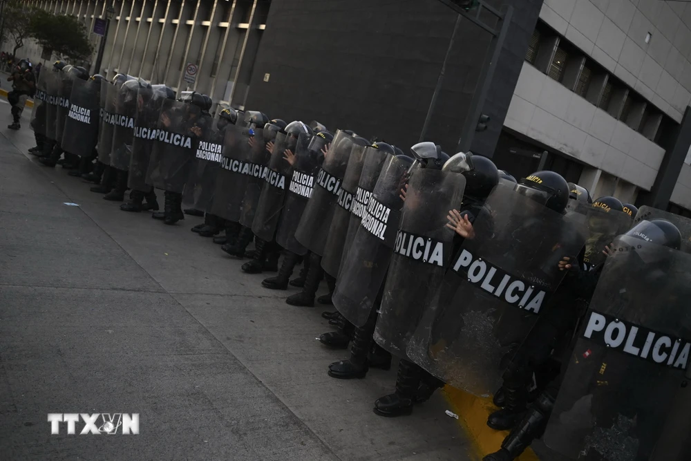 Cảnh sát Peru. (Ảnh: AFP/TTXVN)