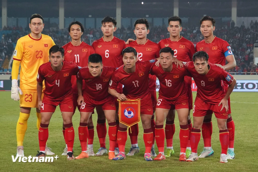 Đội tuyển Việt Nam sẽ bắt đầu hành trình Bảng D tại VCK Asian Cup 2023 với trận gặp Đội tuyển Nhật Bản vào tối 14/1. (Ảnh: Việt Anh/Vietnam+)