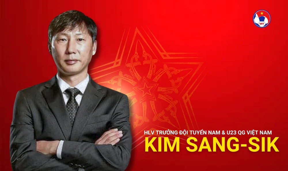 Huấn luyện viên Kim Sang-sik sẽ đảm nhiệm cương vị huấn luyện viên trưởng Đội tuyển Nam và Đội tuyển U23 Quốc gia Việt Nam. (Ảnh: VFF)