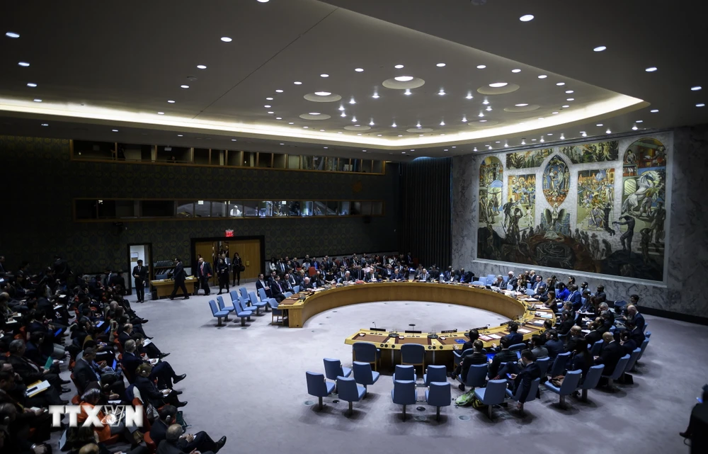 Toàn cảnh một phiên họp của Hội đồng Bảo an về tình hình Venezuela tại New York, Mỹ ngày 26/1/2019. (Ảnh: AFP/TTXVN)