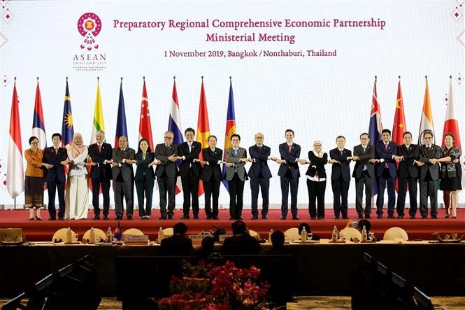 Hội nghị Cấp bộ trưởng về Hiệp định Đối tác kinh tế toàn diện khu vực (RCEP). (Nguồn: Hữu Kiên/TTXVN)