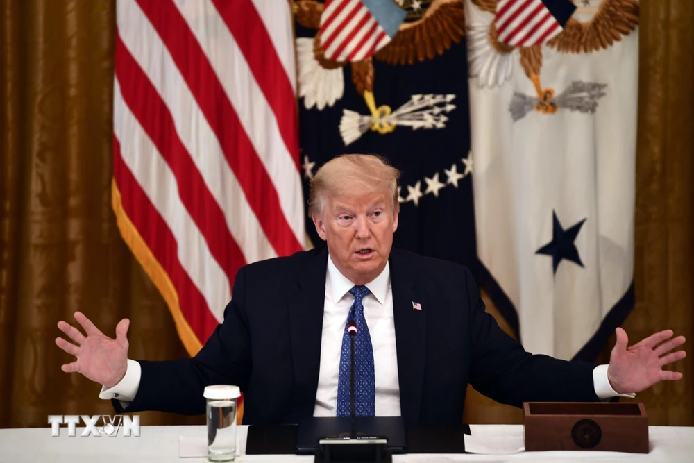 Tổng thống Mỹ Doanld Trump tại cuộc họp ở Washington, DC. (Ảnh: AFP/TTXVN)