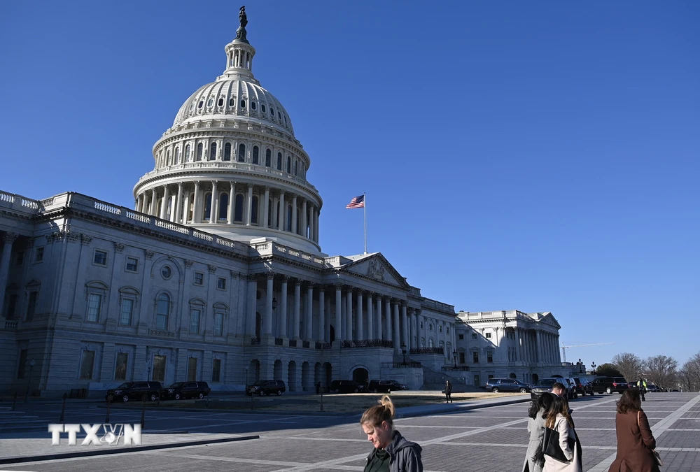 Tòa nhà Quốc hội Mỹ tại Washington, DC. (Ảnh: AFP/TTXVN)