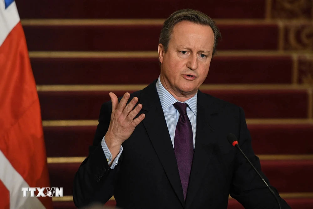 Ngoại trưởng Anh David Cameron. (Ảnh: AFP/TTXVN)