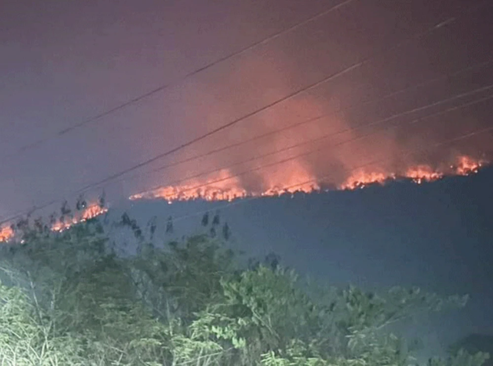 Một vụ cháy rừng ở Lào. (Nguồn: the star)