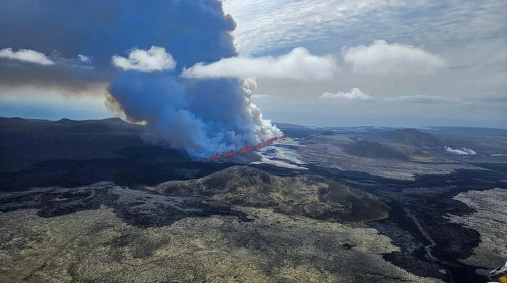 Núi lửa Reykjanes phun trào. (Nguồn: AFP)