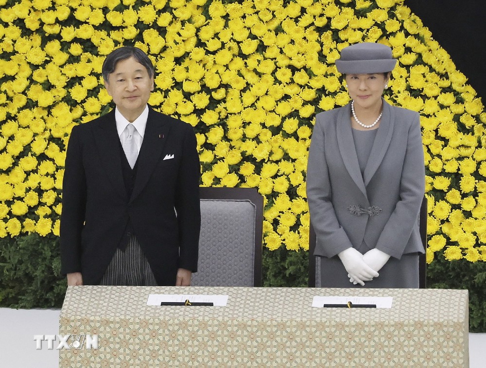 Nhật hoàng Naruhito và Hoàng hậu Masako. (Ảnh: Kyodo/TTXVN)